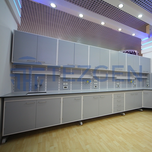 Laboratuvar Tezgahları Galvaniz Çelik Alt Dolaplar TEZGEN TAD100