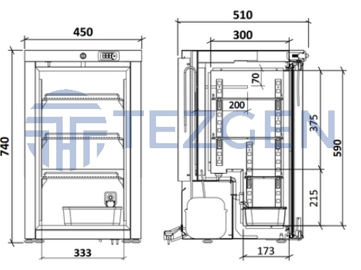 Tezgen HPX 50 ATEX Laboratuvar Derin Dondurucu