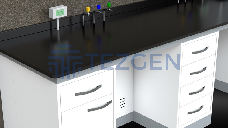 Bazalı Çelik Dolap Teknik Seramikli Kenar Tezgah