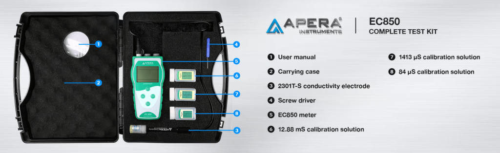 APERA EC850 Taşınabilir İletkenlik ve TDS Ölçer AI5512 Tezgen Laboratuvar Sistemleri aracılığıyla sizlerle